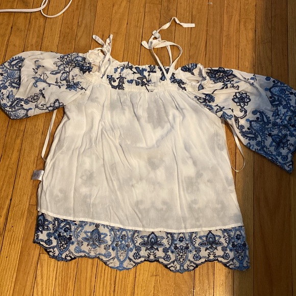 Parker off the shoulder blouse Rayon S - Picture 7 of 8